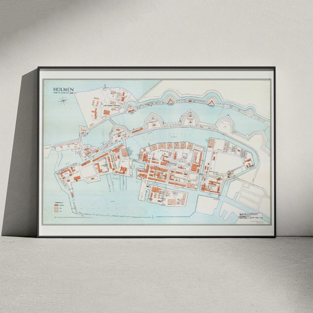 Holmen med Flaadens Leje 1942 - Militrkort