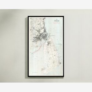 Kbenhavns Havn m. Kalvebod Projekt 1881 - 45x79 cm