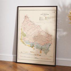 Geognostisk kort over Bornholm 1889 - Geologi