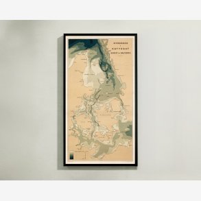 Dybderne i Kattegat 1887 - Skort - 45x84 cm