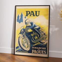 Pau Motorcykel - Plakat - 1940