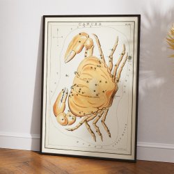 Stjernetegnet Krebs - astronomisk kort