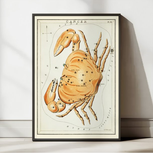 Stjernetegnet Krebs - astronomisk kort