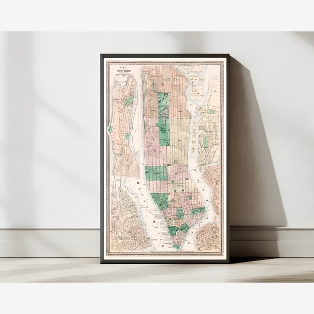 New York 1875 - Bykort - 4575 cm