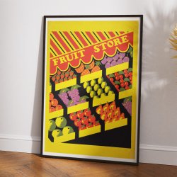 Frugtbutik 1936 - Vintage plakat