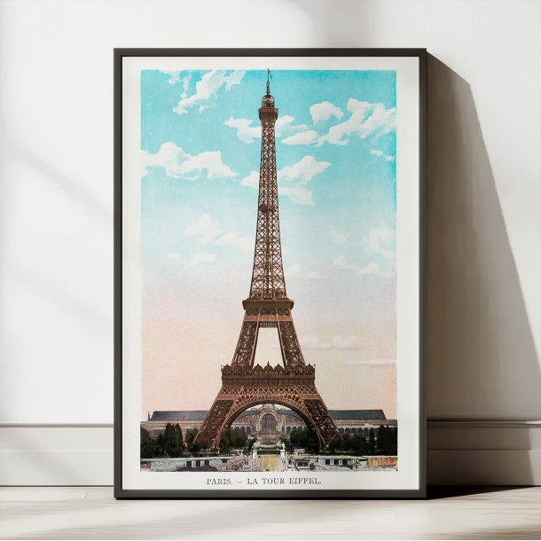 Eiffeltrnet i Paris - vintage plakat