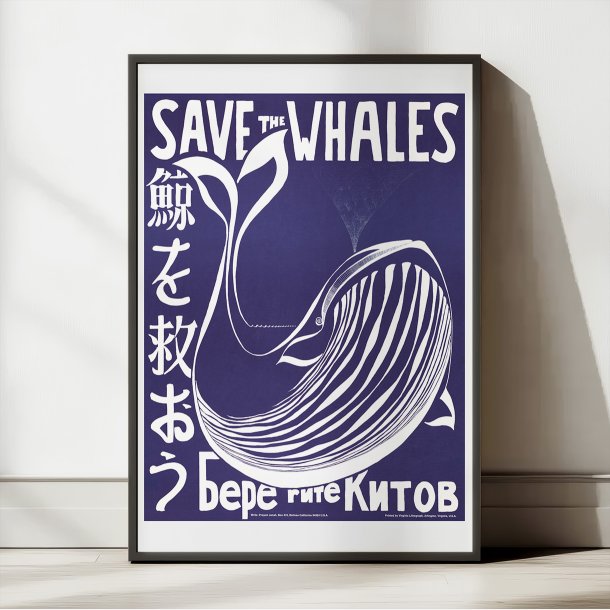 Save the Whales - miljplakat - 1973