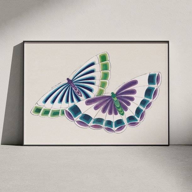 Sommerfugl - japansk trsnit - Kamisaka Sekka - 1904