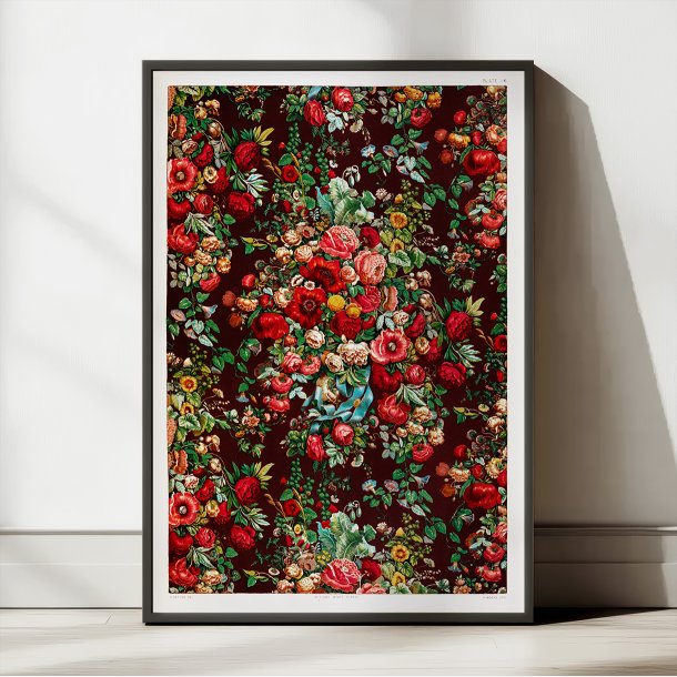 Chintz mnster - blomstermotiv - 1850'erne