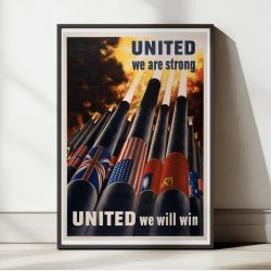 United We Are Strong 1945 - Plakat