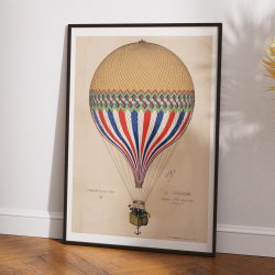 Trikolore - luftballon over Paris - 1874