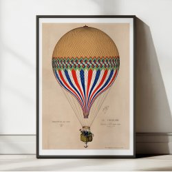 Trikolore - luftballon over Paris - 1874