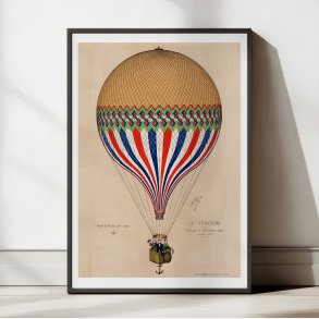 Trikolore - luftballon over Paris - 1874