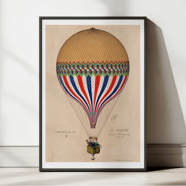 Trikolore - luftballon over Paris - 1874