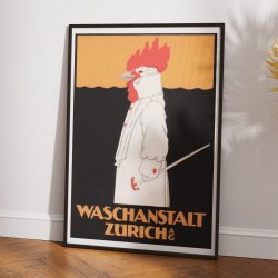 Waschanstalt Zrich 1905 - Vintage plakat