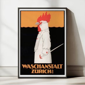 Waschanstalt Zrich 1905 - Vintage plakat