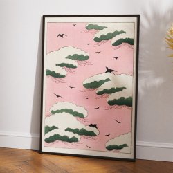 Pink Sky - japansk mnsterillustration