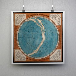 Planisfre - stjernekort - vintage astronomi