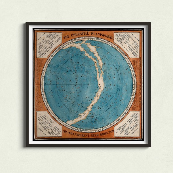 Planisfre - stjernekort - vintage astronomi