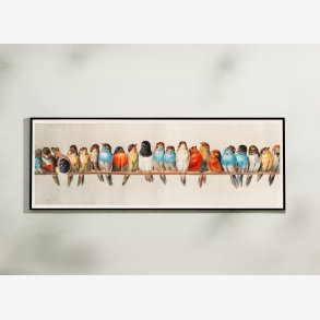 Fugle p en gren - Hector Giacomelli - 10035 cm