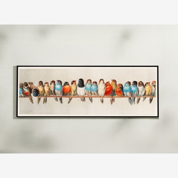 Fugle p en gren - Hector Giacomelli - 10035 cm