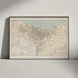 Aalborg Kbstad og Omegn 1900 - Kort