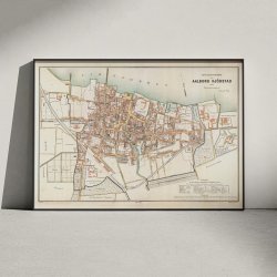 Situationskort over Aalborg Kjbstad 1885 - Kort