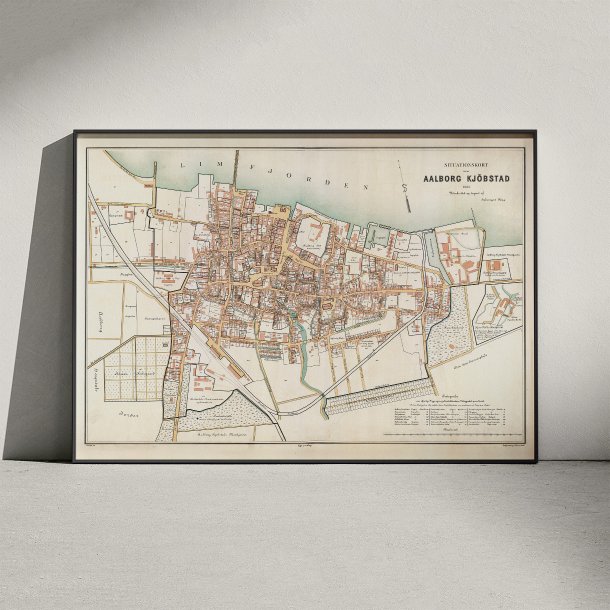 Situationskort over Aalborg Kjbstad 1885 - Kort