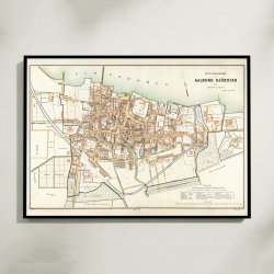 Situationskort over Aalborg Kjbstad 1885 - Kort