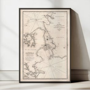 resund Sundet Danmark Sverige 1804 - Kort