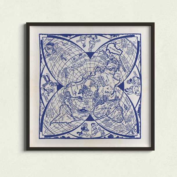 Verdenskortet 1941 - Kvadratisk plakat