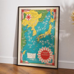 US propaganda 1945 - Kort over Japan