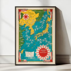 US propaganda 1945 - Kort over Japan