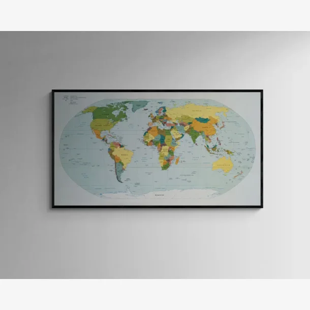 Politisk Verdenskort - 10055 cm