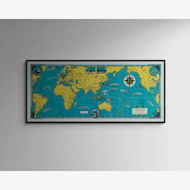 2. Verdenskrig Atlas 1945 - Verdenskort - 12052 cm