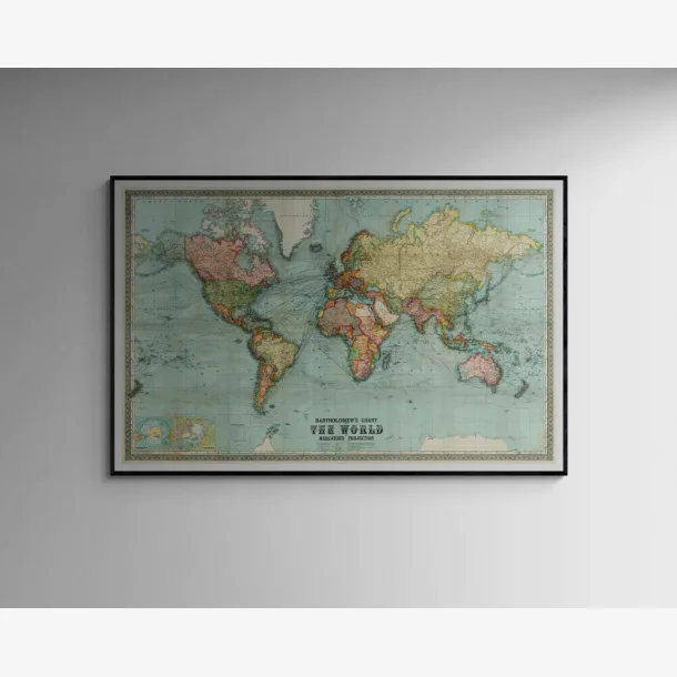 Bartholomew's Verdenskort 1914 - 10065 cm