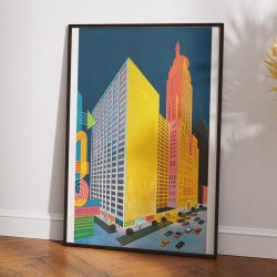 Sheraton-Chicago Hotel 1960 - Vintage plakat